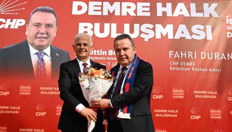 Başkan Böcek, Demre ve Kaş’ta seçim koordinasyon merkezi açılışı yaptı