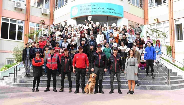 Konyaaltı’nda özel öğrencilere deprem tatbikatı