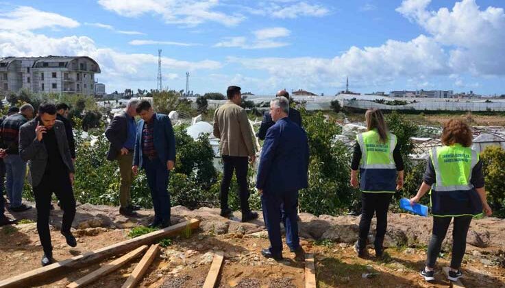 Büyükşehir Belediyesi, hortumdan etkilenen Alanyalı üreticilerin yaralarını sarıyor