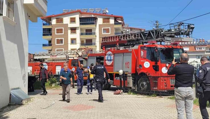 İzmaritten çıkan yangında evdeki anne ve çocukları itfaiye ekipleri kurtardı