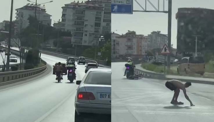 Peşindeki polisin üzerine motosiklet süren sürücüye 38 bin lira para cezası