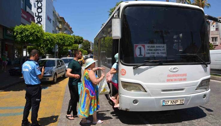 Alanya’da halk otobüsleri ve taksiler denetlendi
