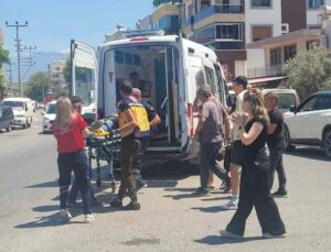 Kaza yapan motosiklet sürücüsü hastanelik oldu