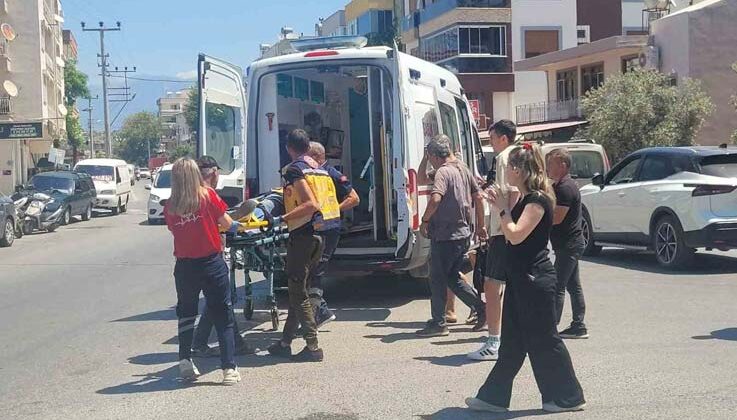 Kaza yapan motosiklet sürücüsü hastanelik oldu