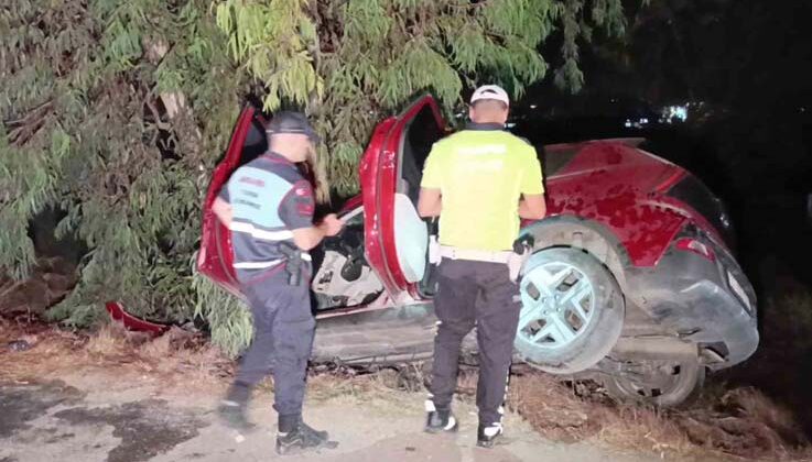Otomobil ağaca çarptı, 2 kişi ağır yaralandı