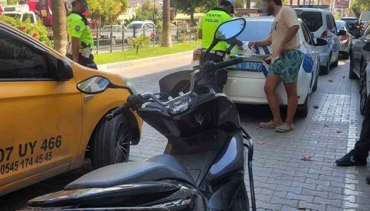 Denetime takılan ehliyetsiz motosikletliye 12 bin TL ceza