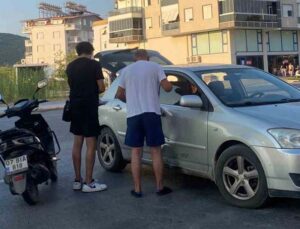 Otomobil ile motosiklet çarpıştı: 1 yaralı