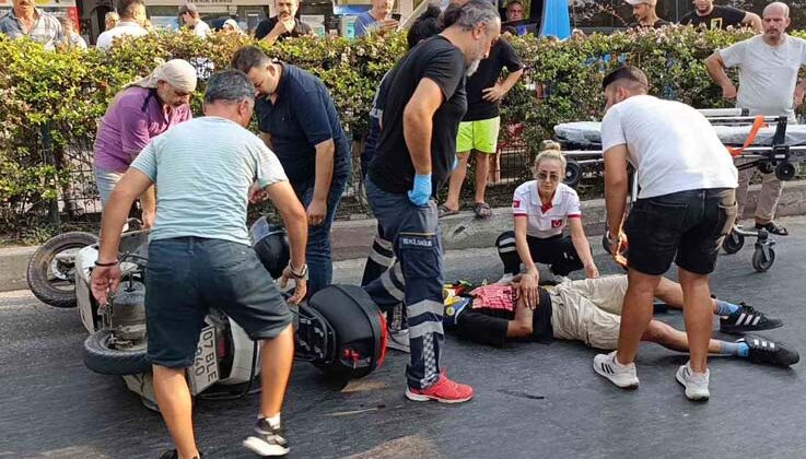 Otomobil ile motosiklet çarpıştı: 1 yaralı