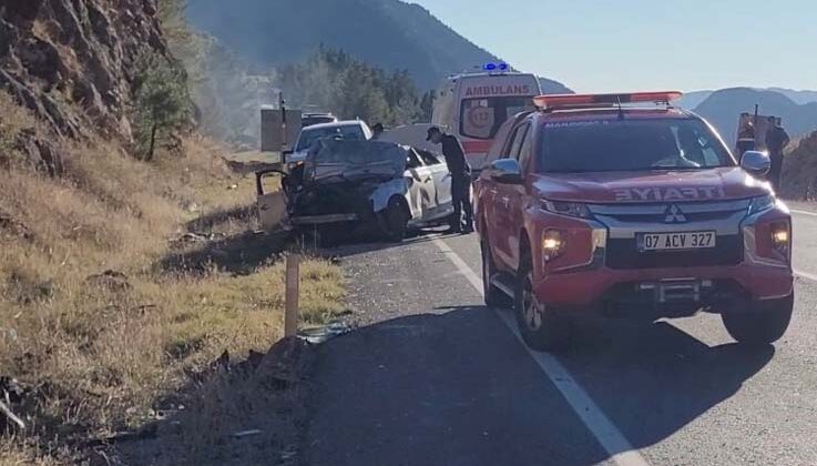 Otomobil takla attı, Rus uyruklu sürücü ağır yaralandı