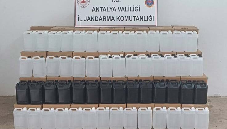 Gazipaşa’da 3 bin litre kaçak etil alkol ele geçirildi