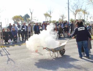 Manavgat ve Kemer’de yangın söndürme tatbikatlı eğitim