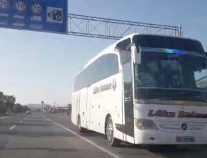 Yolu uzatmamak için ters yöne giren yolcu otobüsüne 9 bin TL ceza kesildi