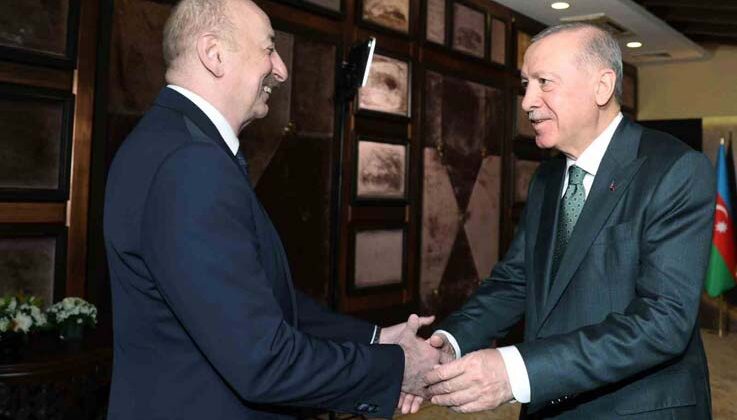Cumhurbaşkanı Erdoğan, Azerbaycan Cumhurbaşkanı Aliyev ile görüştü