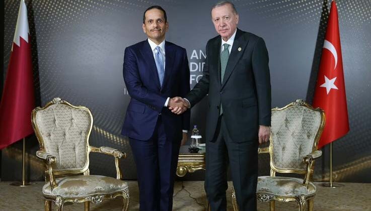 Cumhurbaşkanı Erdoğan, Katar Başbakanı El Sani’yi kabul etti