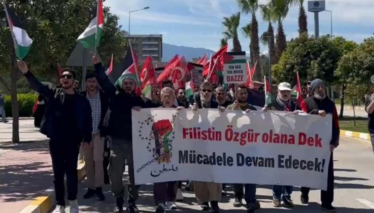 Üniversite öğrencilerinden Gazze’ye destek yürüyüşü