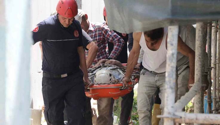 İnşaat işçisi villanın jeneratör odasına düşüp yaralandı
