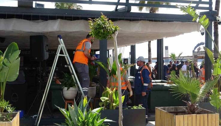 Konyaaltı Sahili’nde Kıyı Kanunu’na uymayan işletmelere 3 gün süre