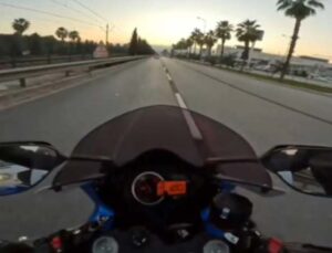Motosikletiyle 280 km hız yapıp sosyal medyada paylaştı