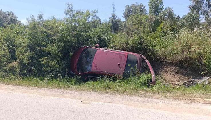 Kazanın ardından otomobilini bırakıp giden sürücüye plakadan ulaşıldı