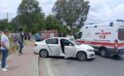 Manavgat’ta iki otomobil çarpıştı