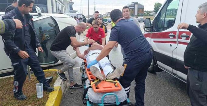 Kavşakta çarpıştığı otomobilin devrilmesine sebep oldu, sürücü 1.18 promil alkollü çıktı