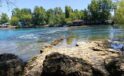 Manavgat Şelalesi’nde su seviyesi düştü, kara göründü