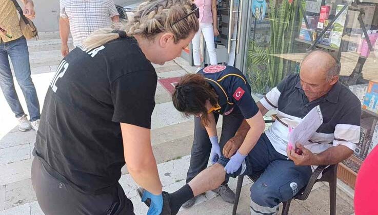 Başındaki kask sayesinde ölümden döndü hastaneye gitmeye güçlükle ikna edildi