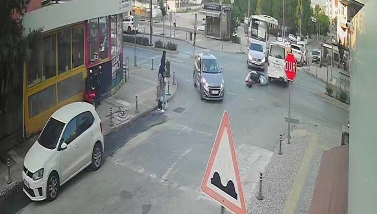 Önüne çıkan araca çarpmamak için motosikletini devirdi: 1 yaralı