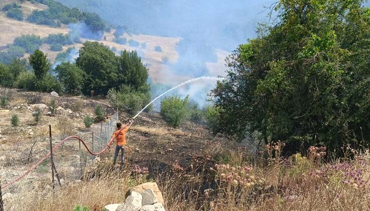 Antalya’da ormanlık alanı tehdit eden yangına müdahale ediliyor