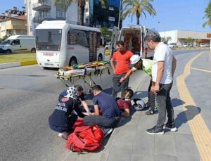 Yola taşan su kazaya neden oldu, motosiklet sürücüsü yaralandı