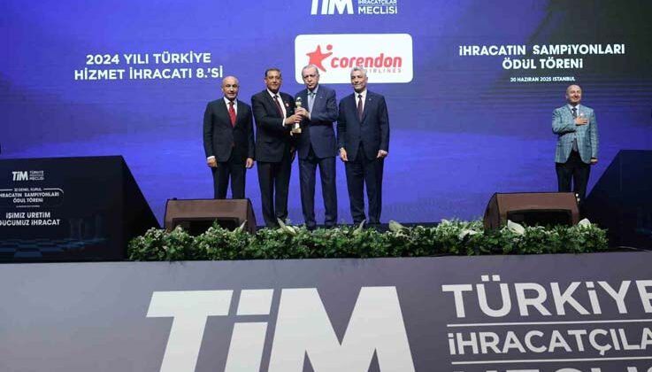 Corendon Airlines bir kez daha ihracat şampiyonları arasında