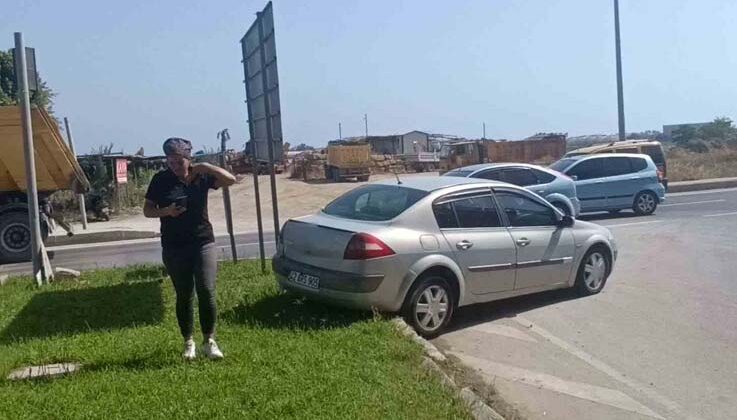 Kaza yapan sürücü hastaneye gitmeyi reddetti