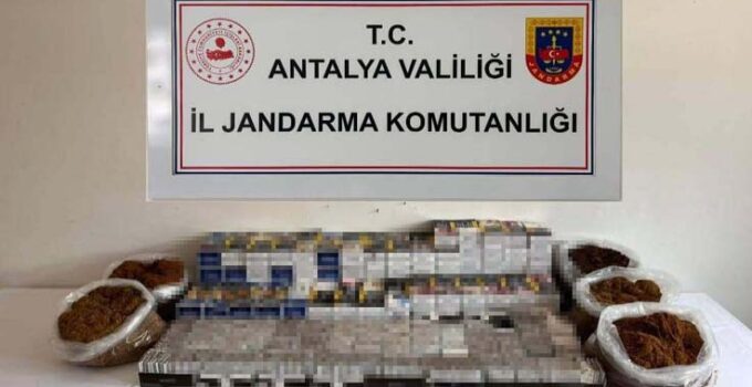 Alanya’da kaçak tütün operasyonunda 40 bin makaron ele geçirildi