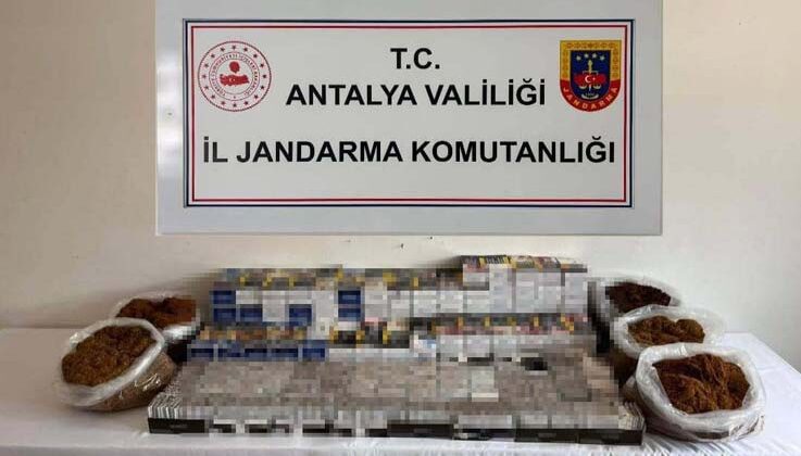 Alanya’da kaçak tütün operasyonunda 40 bin makaron ele geçirildi