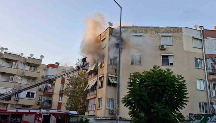 Antalya’da 5 katlı binada korkutan yangın