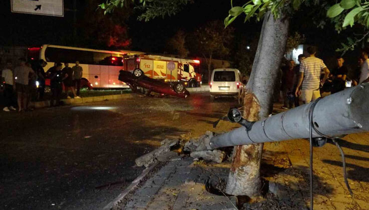 Kontrolden çıkan Tofaş, takla atarak durabildi: 1 yaralı