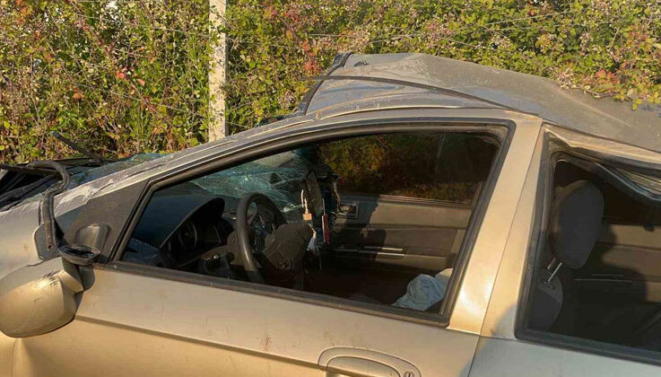 Alanya’da otomobil şarampole uçtu: 1 yaralı